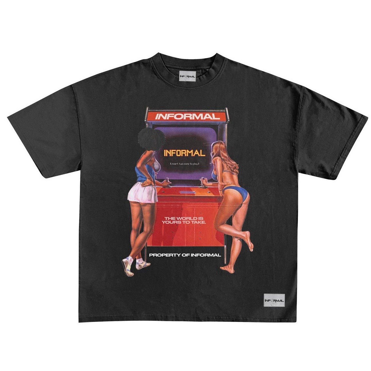 THE WORLD IS YOURS TO TAKE OVERSIZED TEE