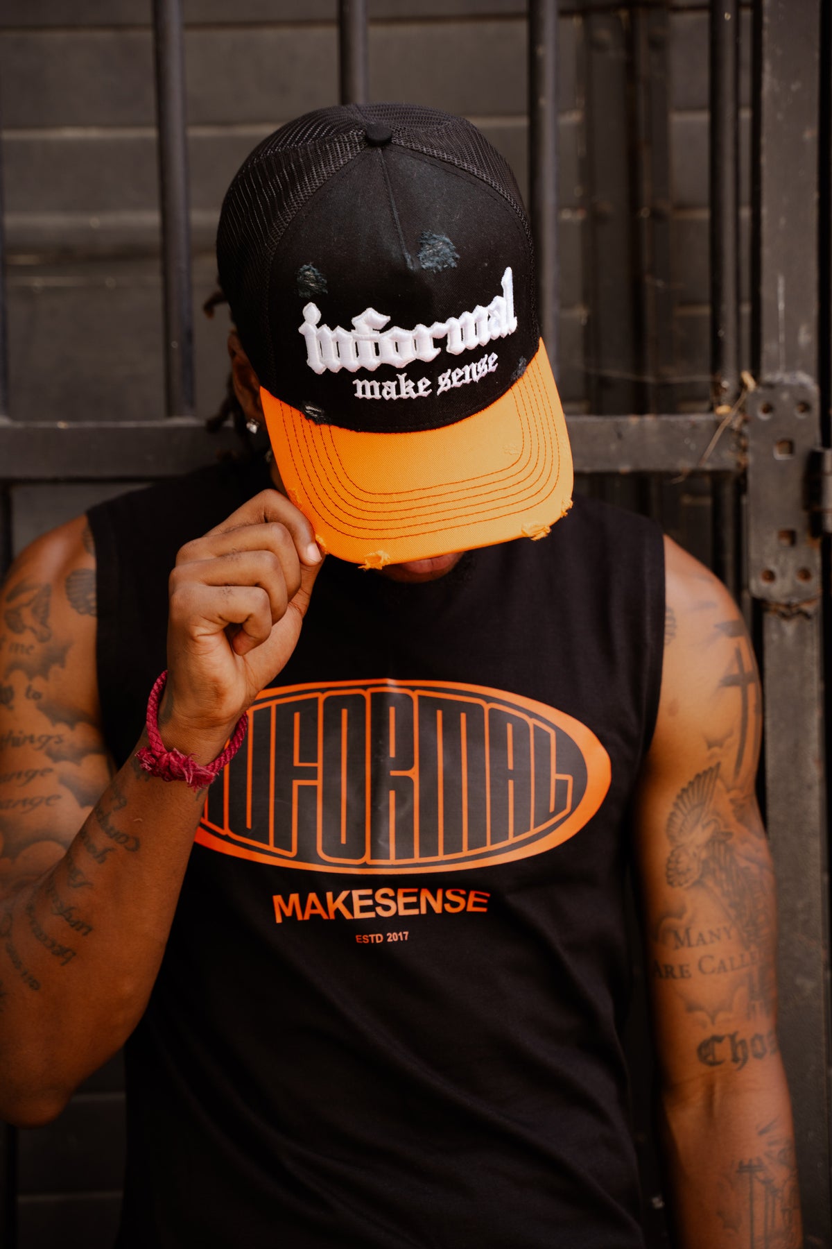Informal Orange Trucker Cap