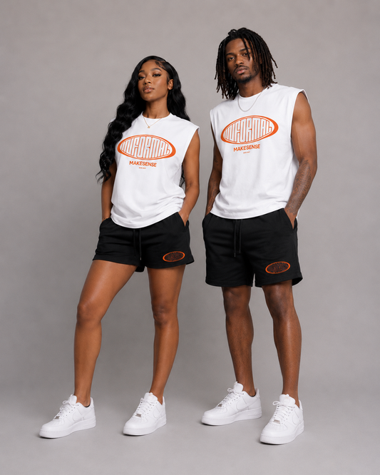 INFORMAL Makesense Muscle Vest – Black/white/Orange