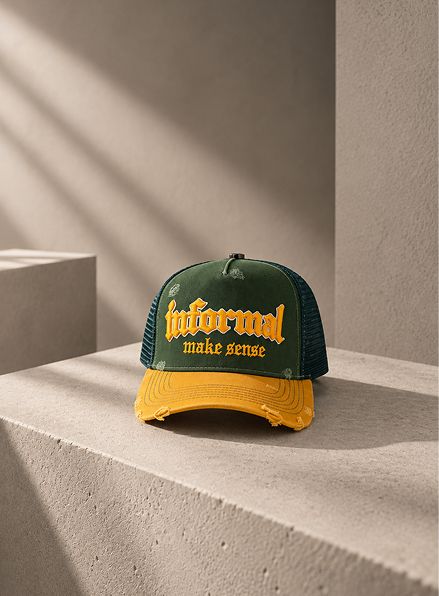 Informal Green Trucker Cap