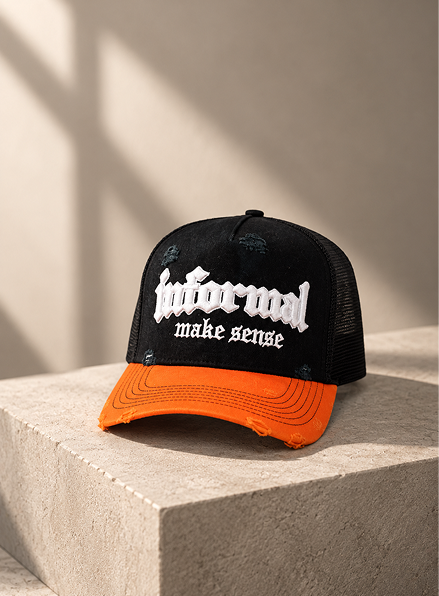 Informal Orange Trucker Cap
